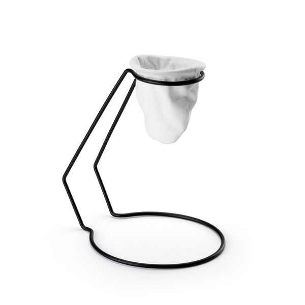 Arthi Coffee Strainer Stand Black Chrome-Plated Steel with Plastic Holder