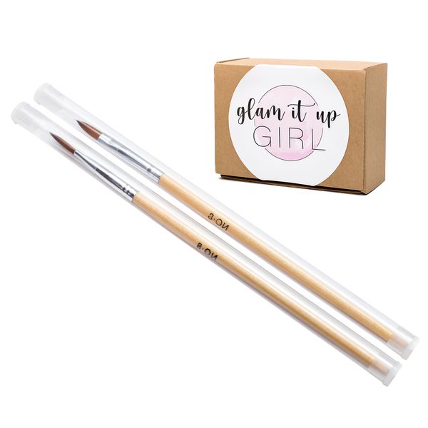 Acrylic Nail Brush No.8 - Set of 2