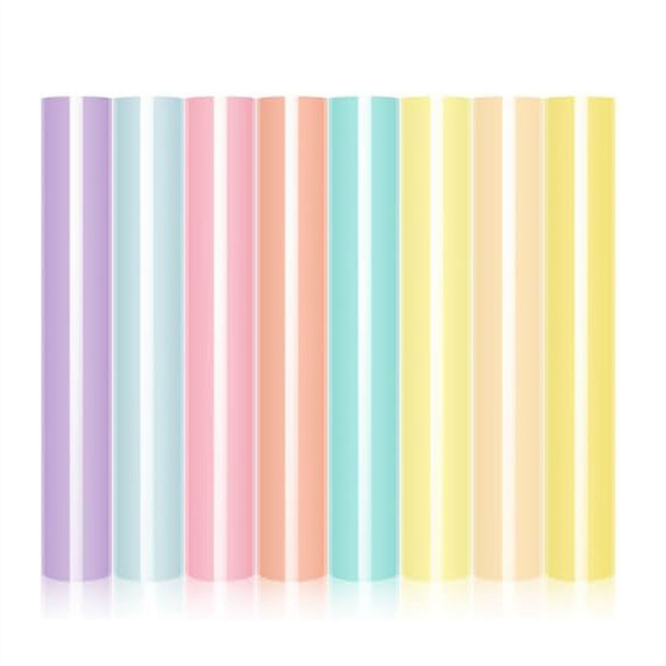 Pastel Iron-On Vinyl Bohemian Heat Transfer Vinyl Set, 8 Pastel HTVs