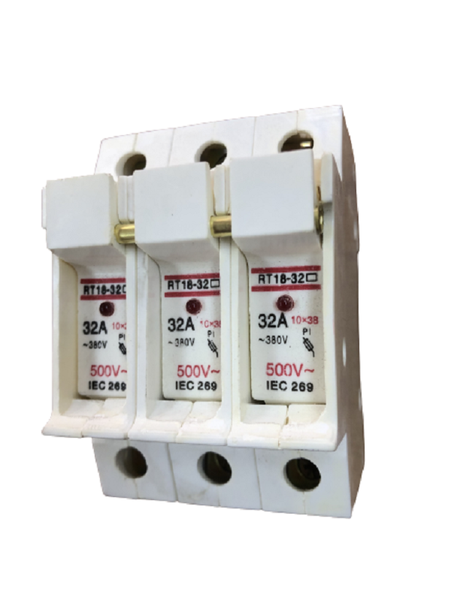 3P Fuse Holder 10X38 32A 500V AC