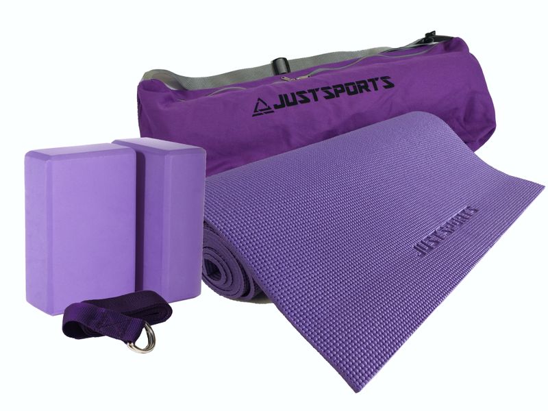 Justsports Yoga Mat Bundle - Blue