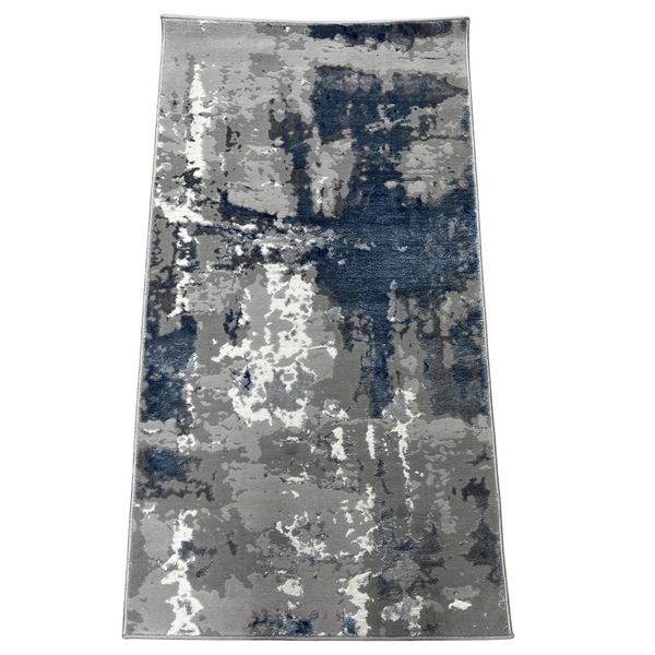 Blue and Grey Modern Turkish Area Rug - Carpet