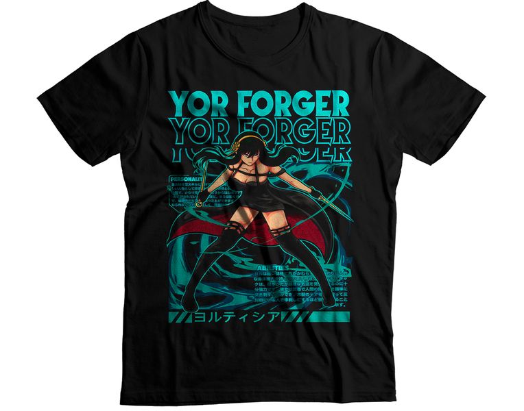Yor Forger Spy x Family Thorn Princess Neon Assassin Graphic T-Shirt