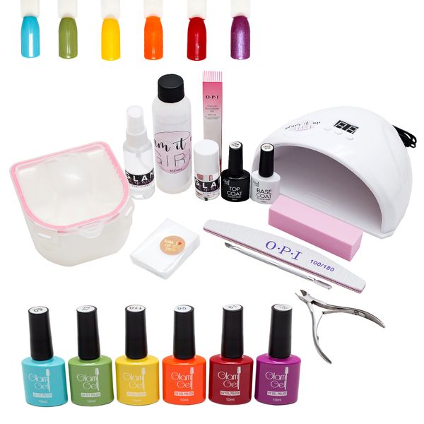 High Quality Glam It Up Girl 19-Piece Glam Gel Nail Starter Kit - Fruit Bas