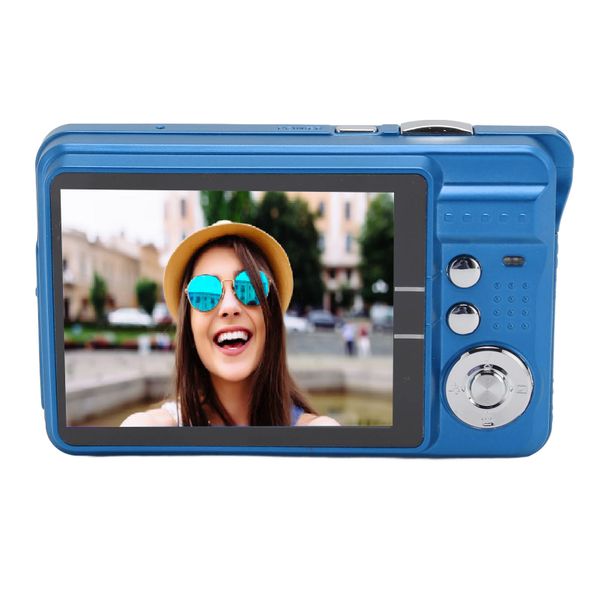 4K Autofocus Camera, 8x Zoom, Fill Light, Travel Pocket, Blue