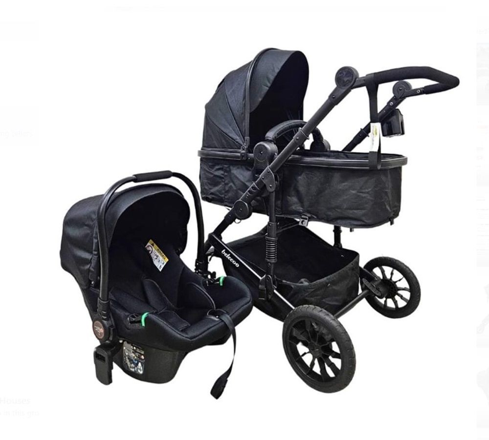 Belecoo Royce Baby Stroller 3-in-1 Portable Baby Carriage -Black