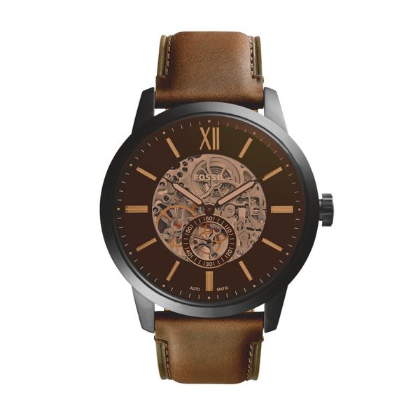 Fossil 48Mm Townsman Mens Brown Leather Watch-ME3155