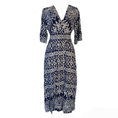 Ladies Navy and White Pattern Summer Dress Shop Today. Get it