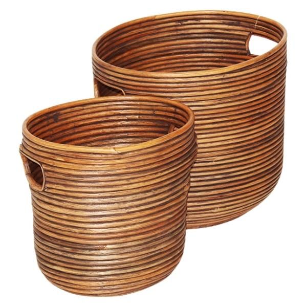 DAY - Baskets / Planters / Storage Containers - Rattan Brown (Set of 2)