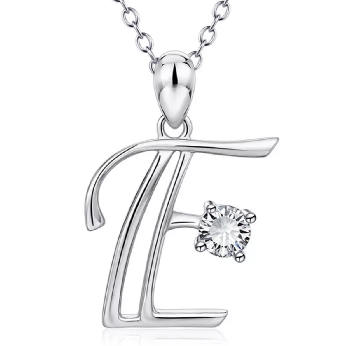 S & C Fairytale Personalised Alphabet Initial Letter Zircon Necklace ...