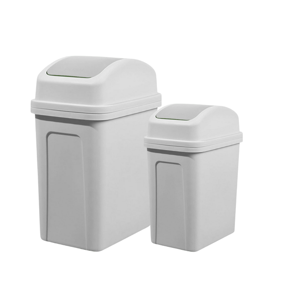 Bestby - 15L and 7L Swing Lid Waste Bins Dust Bins Trash Cans( Set of 2)