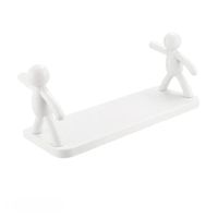 Bathroom Shelf Storage Rack for Soap Shampoo Organizer Cute White Doll