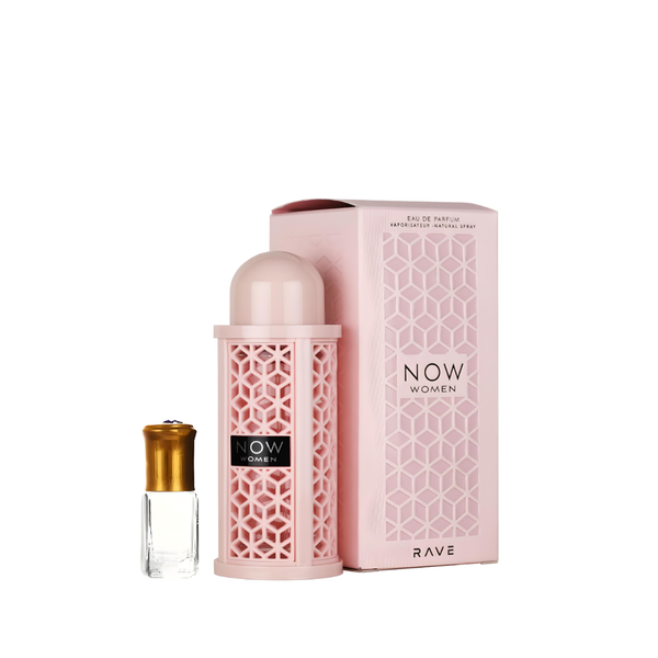 Rave Now Women by Lattafa Eau de Parfum - 100ml + Perfume Oil Gift