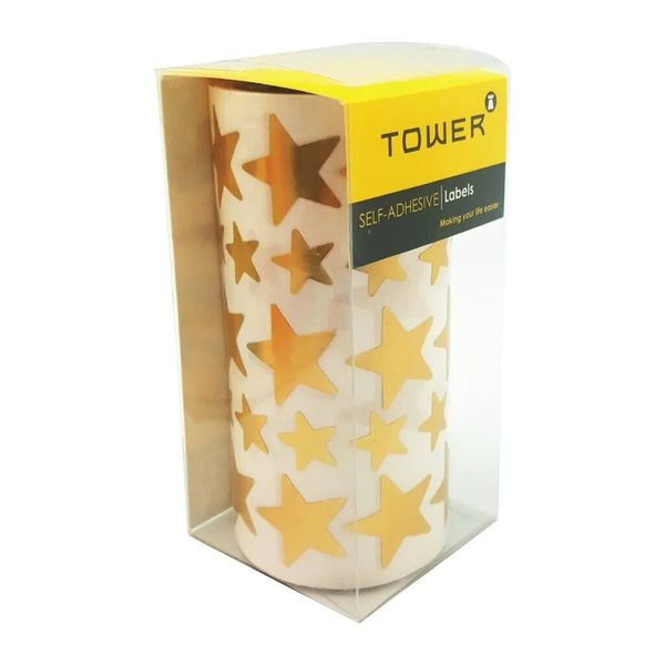 Tower Stars Silver 1075 Stickers Per Roll