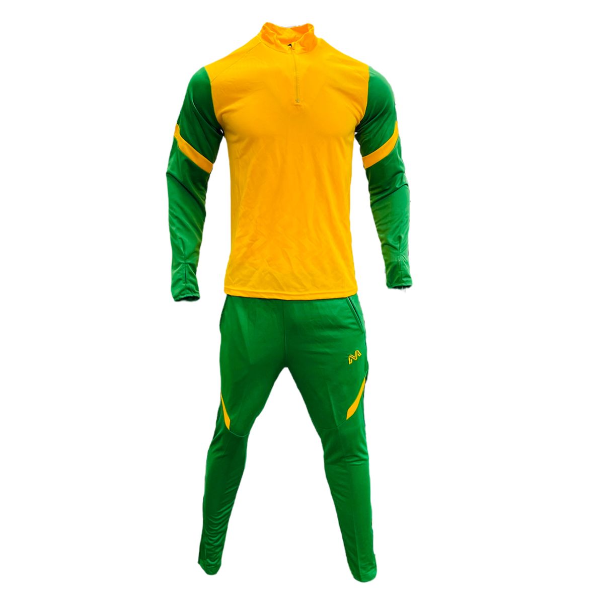 Mitzuma Men's 1/2 Zip Solar Tracksuit - Emerald & Gold | Buy Online in ...