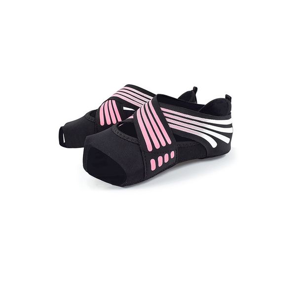 Women's Non Slip Yoga Shoes - Black/Pink