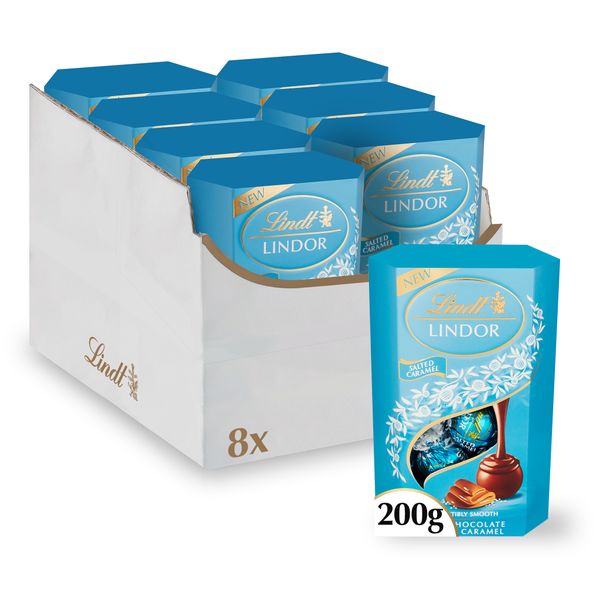 LINDOR Salted Caramel Cornet - 8 x 200g