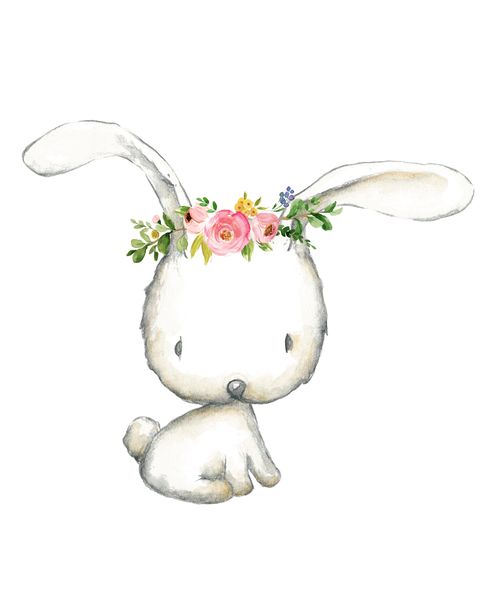 Little Leila - Boho Bunny Print - A3 Cardstock