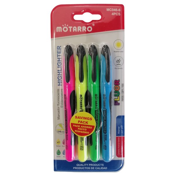 Motarro Highlighters - 4 Piece Set