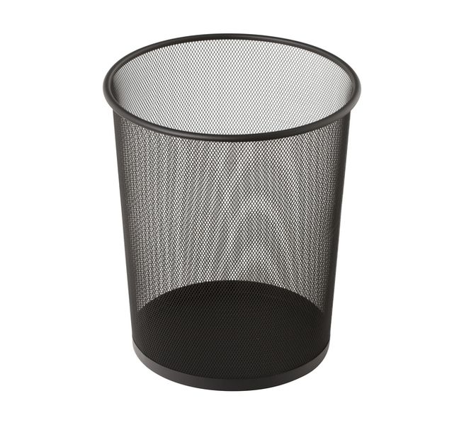 Wire Mesh Dustbin Round - Black (15L)