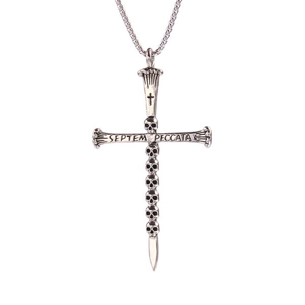 Multi Skull Crossbones Pendant Necklace (RN-10202-SCP)