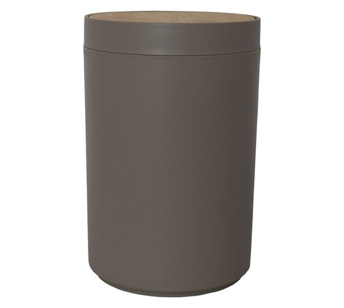 Plastic Bin with Bamboo Lid