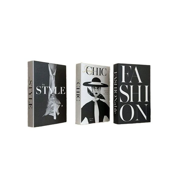 Preppy Decorative Books for Neutral Home Decor Display