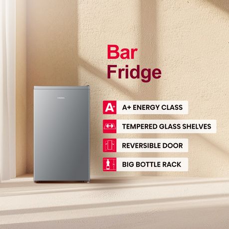 Mora 92L Bar Fridge with A+ Energy Saving, Big Capacity- Titanium