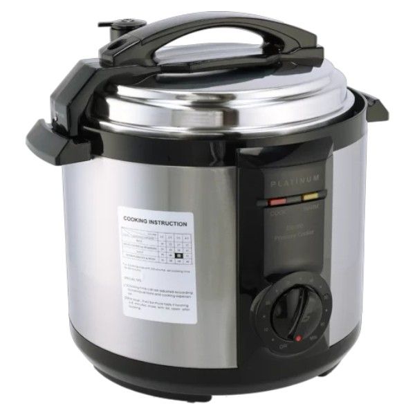 Platinum 6L Automatic Electric Pressure Cooker Non-Stick Inner Pot - 1100W