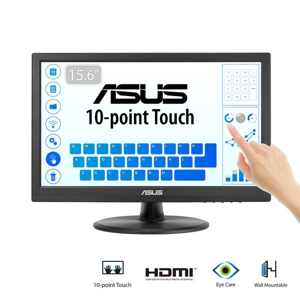 ASUS Monitor VT168HR - 15.6" HD 10-Point Touch Screen Computer Monitor