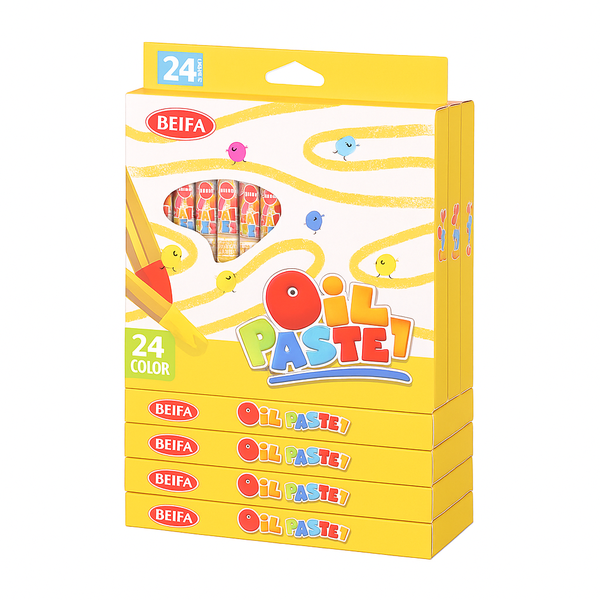 Hexagonal Oil Painting Stick 24 Colors-6 Boxes