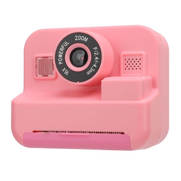 Instant Print Camera 12MP Pink 2.4 Inch IPS Screen