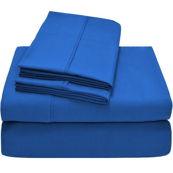 Wonder Towel Luxury Wrinkle Resistant King Sheet Set 4 pcs Royal Blue