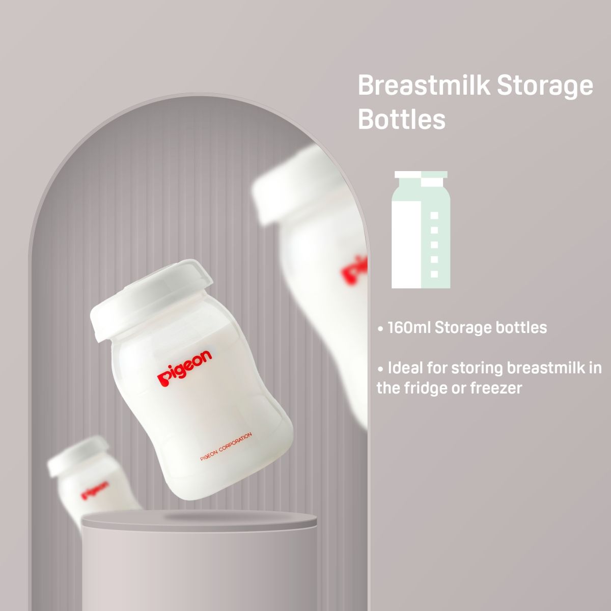 Pigeon Breastmilk Storage Bottles 150ml BPA-Free with Sealing