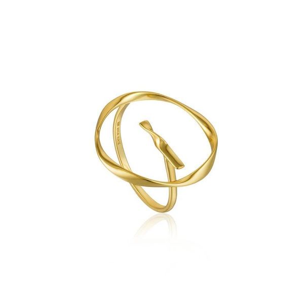 Ania Haie Twister Circle Adjustable Ring - Gold