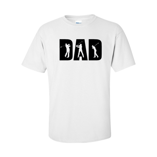 Golfer Dad fathers day/Christmas T-shirt - White