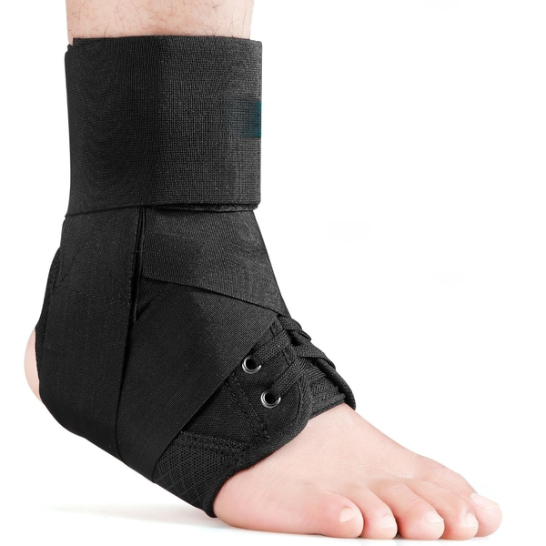 Ankle Brace for Women and Men - Lace Up Adjustable Support with Side Stabilisers