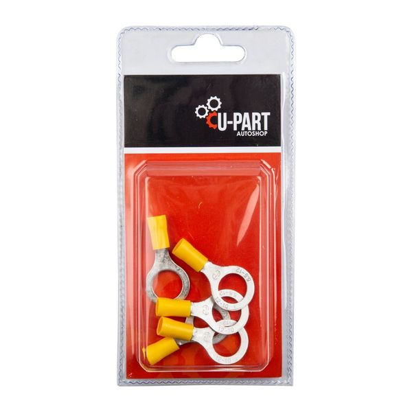 U-Part - Terminal - Yellow Ring - LR40013 - 4mm-6mm x 13mm - 8 Pack