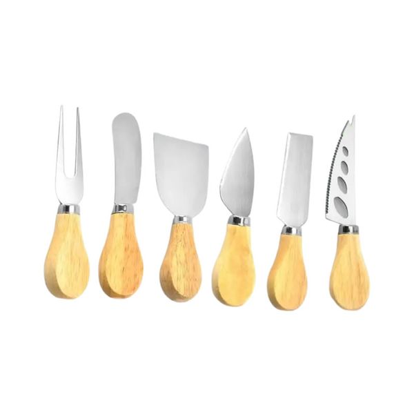 Stainless Steel Cheese Knife Set With Bamboo Handle HY-11 - 6 piece