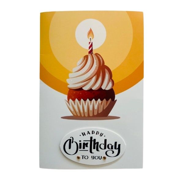 Light Up Musical Happy Birthday (Cupcake) Greeting Card