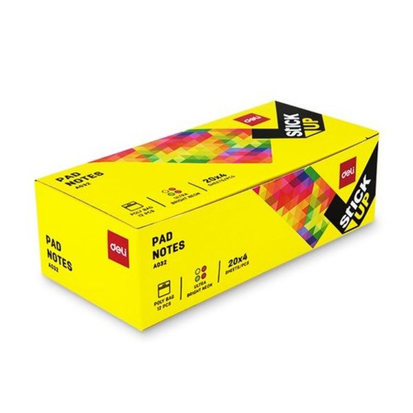 DELI Sticky Notes 76x76 Cubes Pastel - 12 Packs
