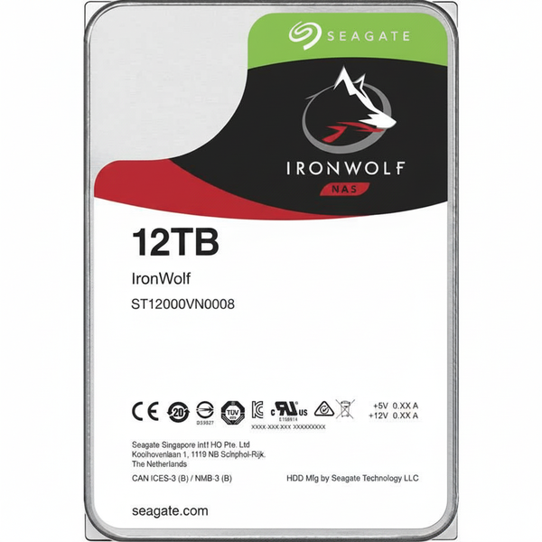 IronWolf 12TB NAS Internal HDD 3.5 Inch SATA 7200 RPM