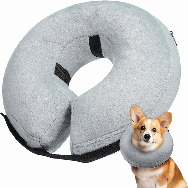 Inflatable Dog Cone Collar Pet Recovery Comfortable Adjustable Neck Pillow