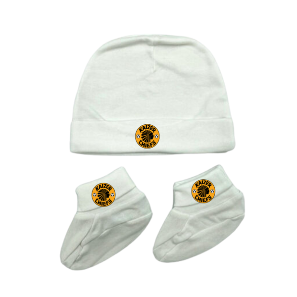 Katz Designs - Hat + Booties - Kaizer Chiefs Inspired