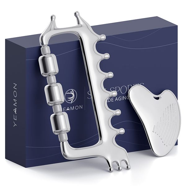 3-in-1 Facial Massager Roller &amp; Gua Sha Set, Multi-Roller Face Tool