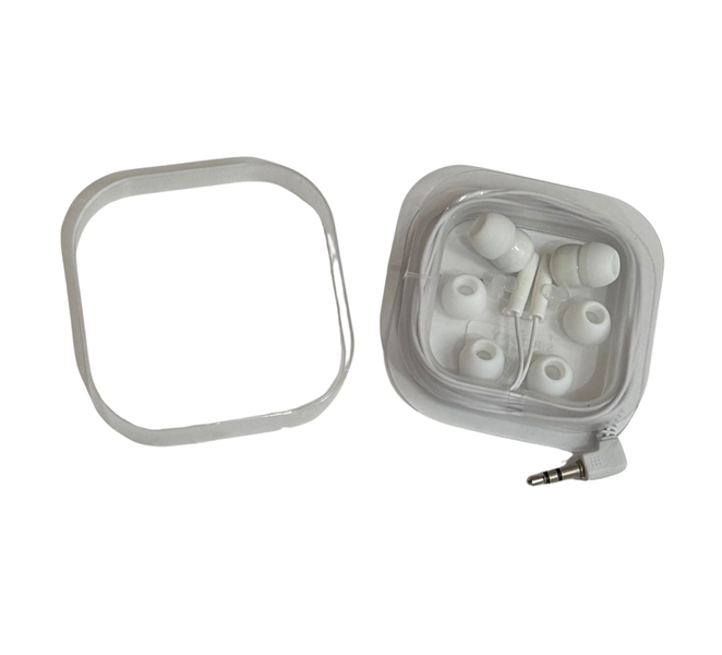 SiRCONY Wired InEar White Earphones (2 PACK) Including 8 Extra Replacement Earbuds