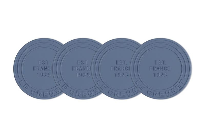 Le Creuset Silicone Set of 4 Coasters 1925 Design - Chambray