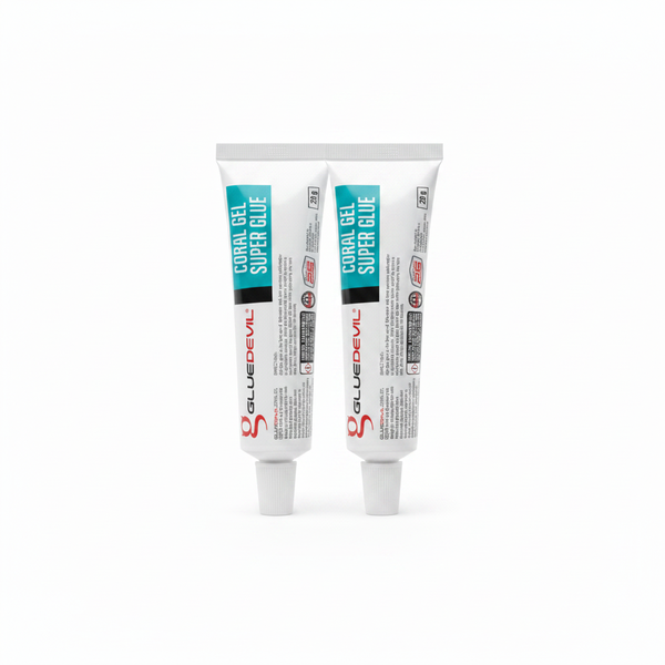 Gluedevil Coral Gel Super Glue 20g - High-Strength Adhesive for - 2 Pack