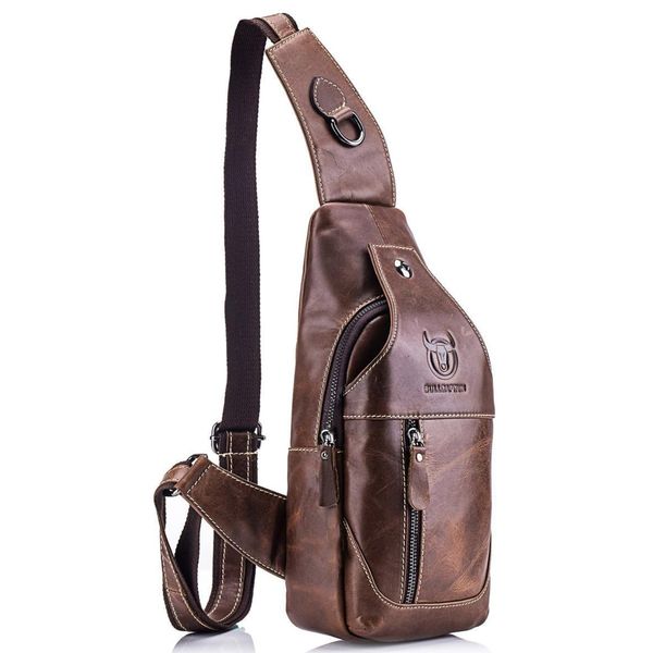 Bullcaptain Nomad Men's Chestbag Genuine Leather Sling Crossbody Bag
