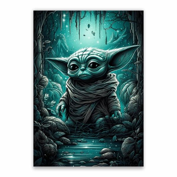 Baby Yoda Jungle - A1 Poster